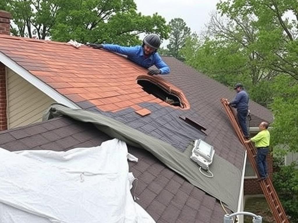 Emergency roof repair in St. Joseph MO Emergency roof repair in St. Joseph MO